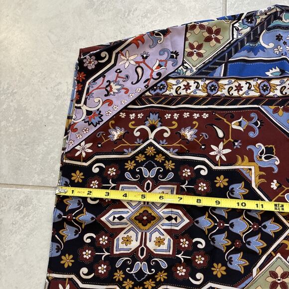 Johnny Was 100% Silk Sz Small Miklos Easy Top Kimono Blouse Poncho Jade Flaw* - Picture 6 of 11